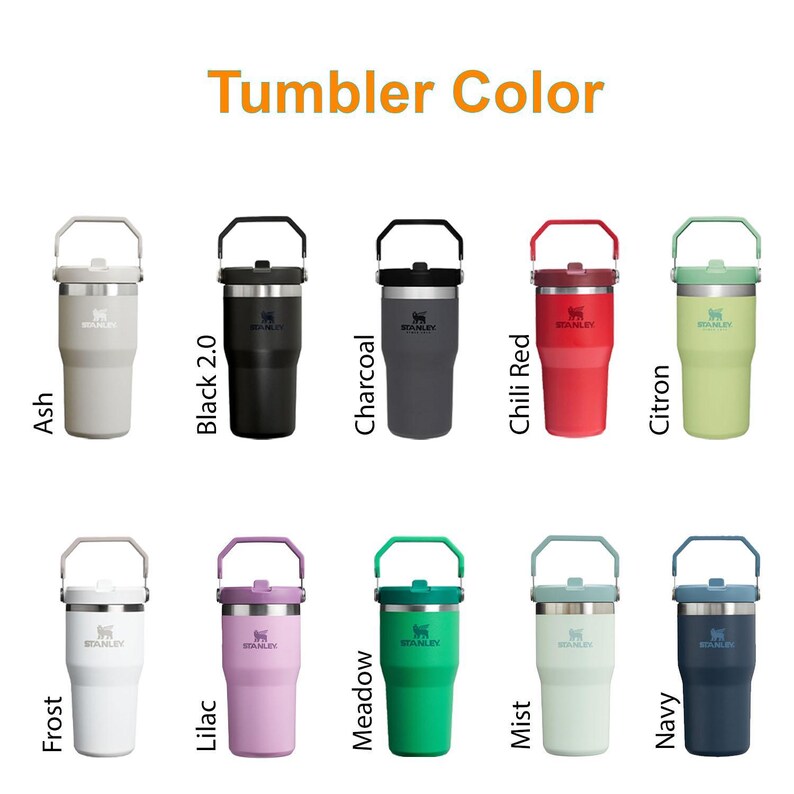 Personalized Stanley IceFlow 20 oz Straw Tumbler, Engraved Insulated Cup, Custom Travel Mug, Hydration Bottle, Gift for Him or Her