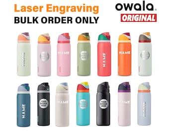 Customized Owala FreeSip Water Bottle 40 oz Genuine with engraving, Owala FreeSip Water Bottle: Custom Laser Engraved. Cooperates Bottles.