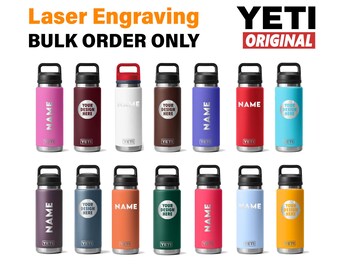 Personalized YETI Rambler Water Bottles 26 oz Genuine with engraving, YETI Rambler Water Bottle: Custom Laser Engraved. Cooperates Bottles.