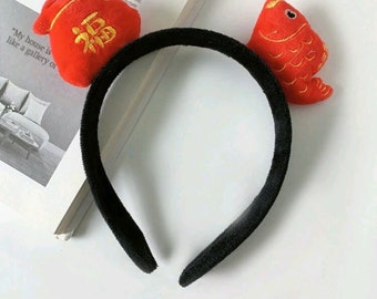 Chinese lunar new year good luck headband cute prosperity