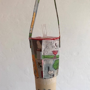 Boba carrier bag coffee holder drink carrier cute with straw holder image 1