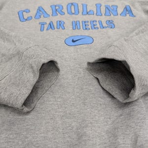 VTG 90er Jahre Nike Team UNC North Carolina Tar Heels Rundhals Sweatshirt groß grau uns Bild 6
