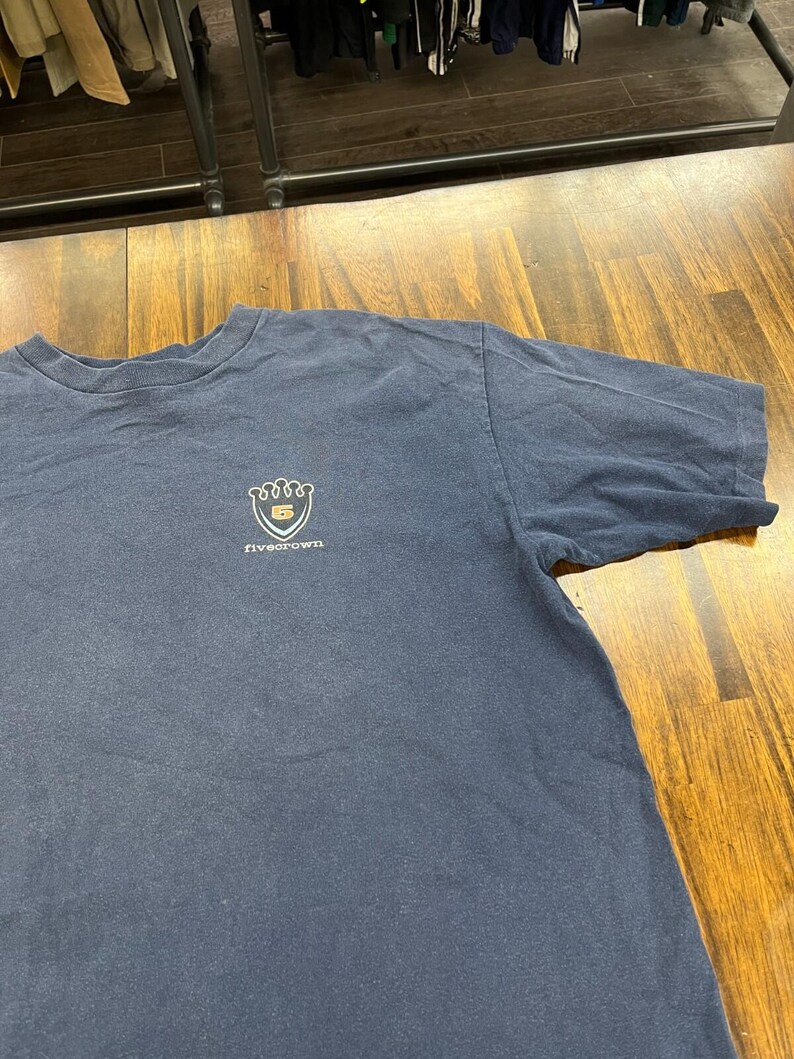 Camiseta vintage Five Crown Easy Livin Graphic XL Azul Doin Tha Bump Bumper Car Y2K imagen 2