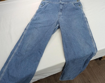OshKosh B Gosh denim overall met flanellen voering, maat 36x32, vakbondsgeproduceerd