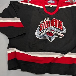 Idaho Steelheads Bauer Hockey Jersey XL Black Vintage ECHL