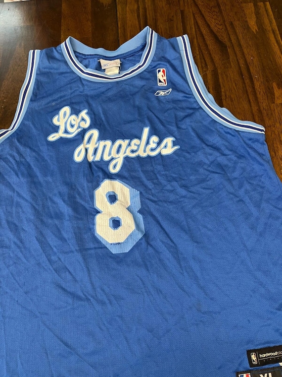 Kobe Bryant Lakers Reebok Hardwood Classics Jersey #8 Blue Vintage