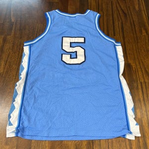Vtg Nike USA Unc Tar Heels #5 North Carolina Basketball Jersey Herr XL Argyle bild 6