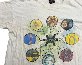 【レア】King Crimson Tシャツ　1995年　THRAK　ツアー限定品 Vintage 1995 King Crimson Thrak Tshirt Large Rock Metal Thrak