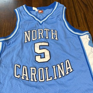 Vtg Nike USA Unc Tar Heels #5 North Carolina Basketball Jersey Herr XL Argyle bild 2