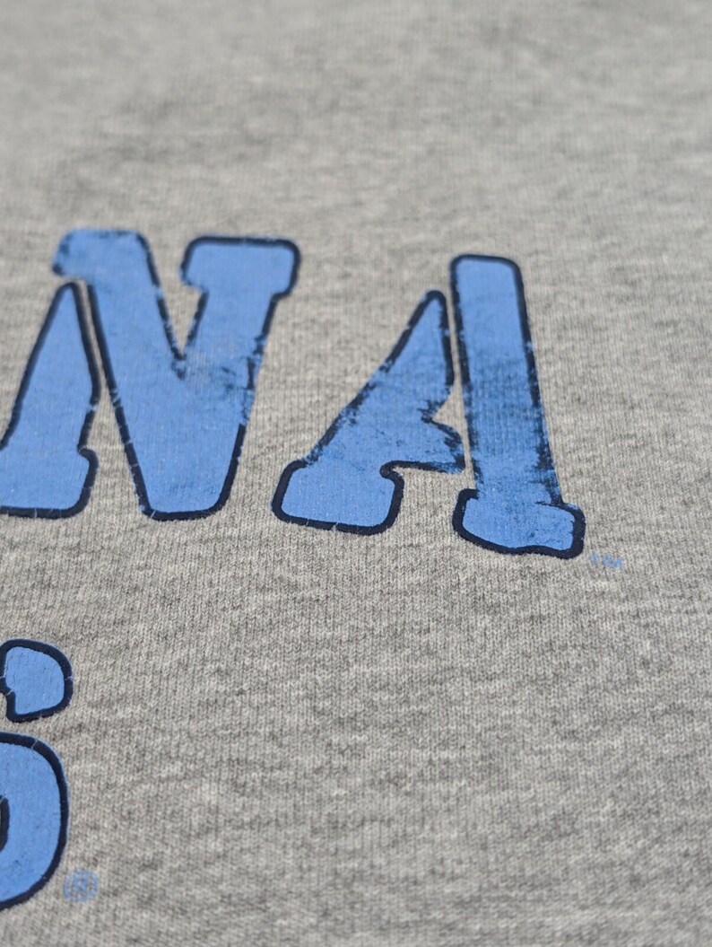 VTG 90er Jahre Nike Team UNC North Carolina Tar Heels Rundhals Sweatshirt groß grau uns Bild 4