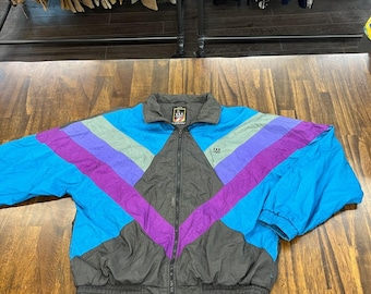 Vtg 90s JCPenney USA Olympics Windbreaker Jacket Mens Medium Colorblock Full Zip