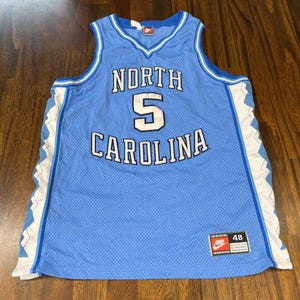 Vtg Nike USA Unc Tar Heels #5 North Carolina Basketball Jersey Herr XL Argyle bild 1