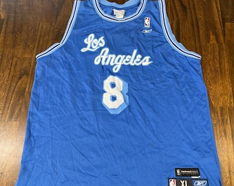 Kobe Bryant Lakers Reebok Hardwood Classics Jersey #8 Blue Vintage Size XL