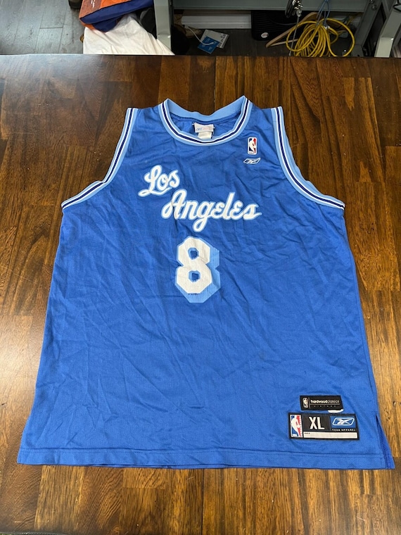 Kobe Bryant Lakers Reebok Hardwood Classics Jersey #8 Blue Vintage