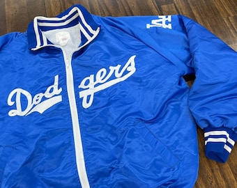 Vtg 80er Jahre LA Dodgers Full Zip Windbreaker Jacke xl Made in USA Nylon Bomber mlb
