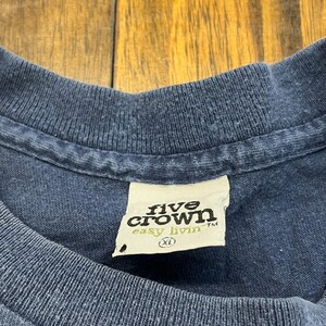 Camiseta vintage Five Crown Easy Livin Graphic XL Azul Doin Tha Bump Bumper Car Y2K imagen 3