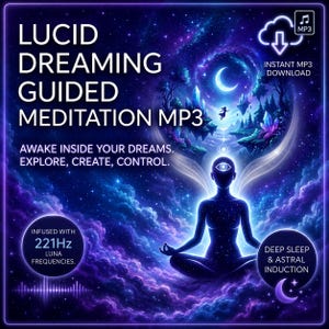 Lucid Dreaming Meditation MP3 | Drömmedvetenhetsljud | Astral projektion och sömninduktion | 221Hz frekvens