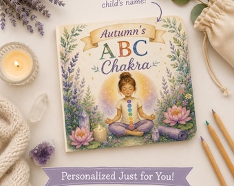 Chakra ABC Board Book | Mindfulness Baby Alphabet, Calm Meditation Illustrations