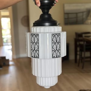 Vintage Art Deco Skyscraper light fixture