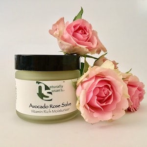 Moisturizer Avocado Rose Salve Natural Skincare Nourishing 1.8oz image 1