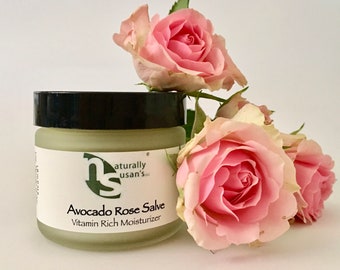 Moisturizer - Avocado Rose Salve | Natural Skincare | Nourishing 1.8oz