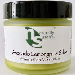 Moisturizer Avocado Lemongrass Salve Natural Skincare Nourishing 1.8oz image 2