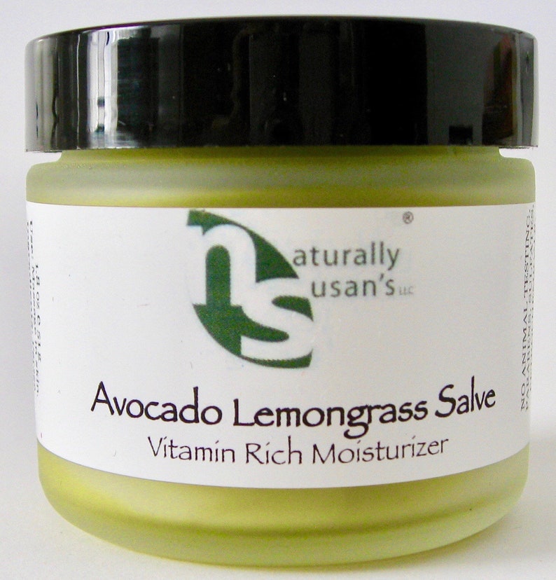 Moisturizer Avocado Lemongrass Salve Natural Skincare Nourishing 1.8oz image 2