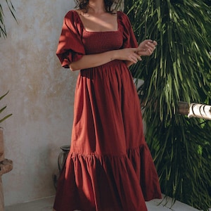 earth tone midi dress Pretty Summer Dresses In Warm Earth Tones