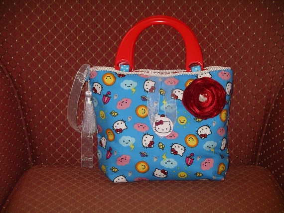 blue hello kitty purse