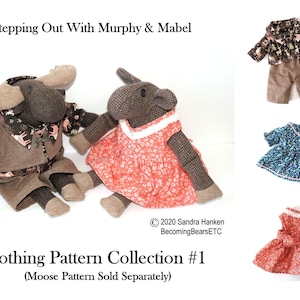 Moose Clothing Sewing PATTERN PDF, Stepping Out With Murphy & Mabel