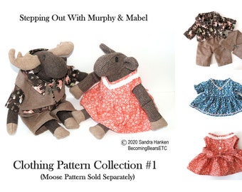 Moose Clothing Sewing PATTERN PDF, Stepping Out With Murphy & Mabel