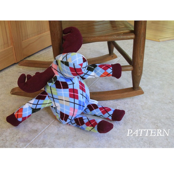 Moose PATTERN PDF, Murphy & Mabel, from woven or fleece fabrics, new or upcycled