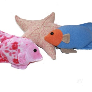 PATTERN PDF for Fishy Friends Stuffed Toy Sewing Pattern Angelfish Starfish Toothy Fish image 3