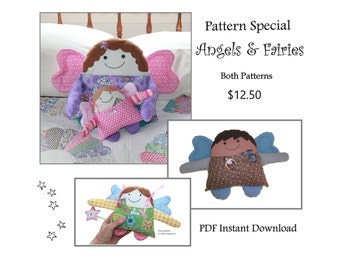 Angels & Fairies Pattern Special Both Angel Pillow and Tooth Fairies PDF Instant Download