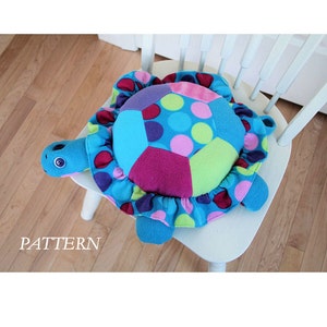 MUSTER PDF für Pieced Top Turtle Pillow, Webstoff oder Fleecestoff