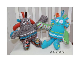 PATTERN PDF for Especially Terrific Creature Stuffed Toy