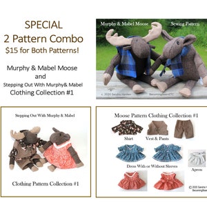 Moose & Clothing Sewing Pattern Combo Special PDF Instant Download, Murphy and Mabel