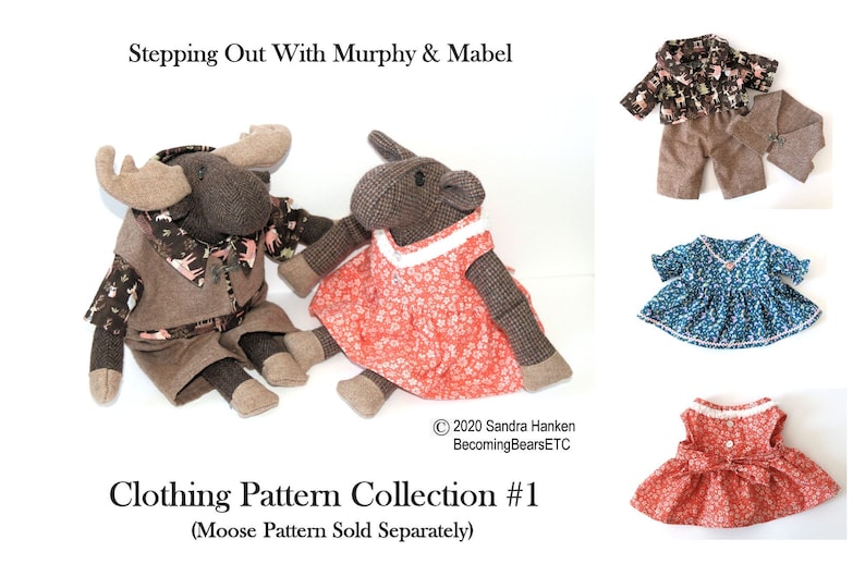 Moose Clothing Sewing PATTERN PDF Stepping Out With Murphy & Etsy