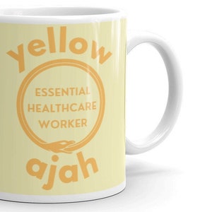 Yellow Ajah: Wheel of Time Aes Sedai Coffee Mug, Essential Healthcare Worker
