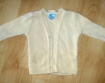 70er Jäckchen Wolle beige Gr. 67 retro