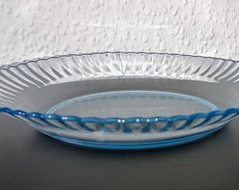 Diepblauwe glazen kom