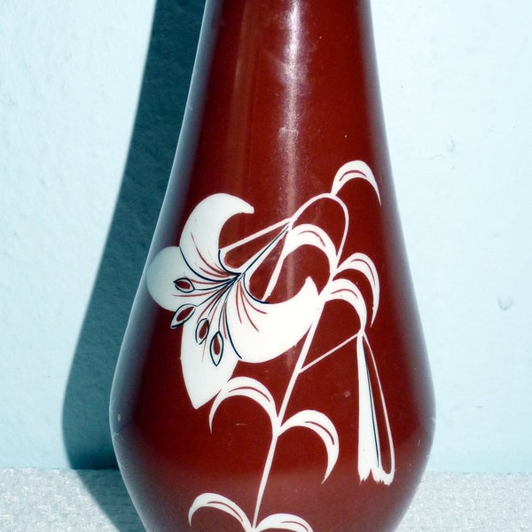 rote Vase 70iger Jahre Spechtbrunn