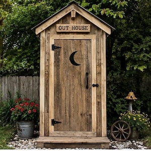 DIY Pallet Outhouse Plans PDF | Garden Shed Decor Build Guide | Rustic Yard Ornament Printable | Woodworking Pattern Digital Download