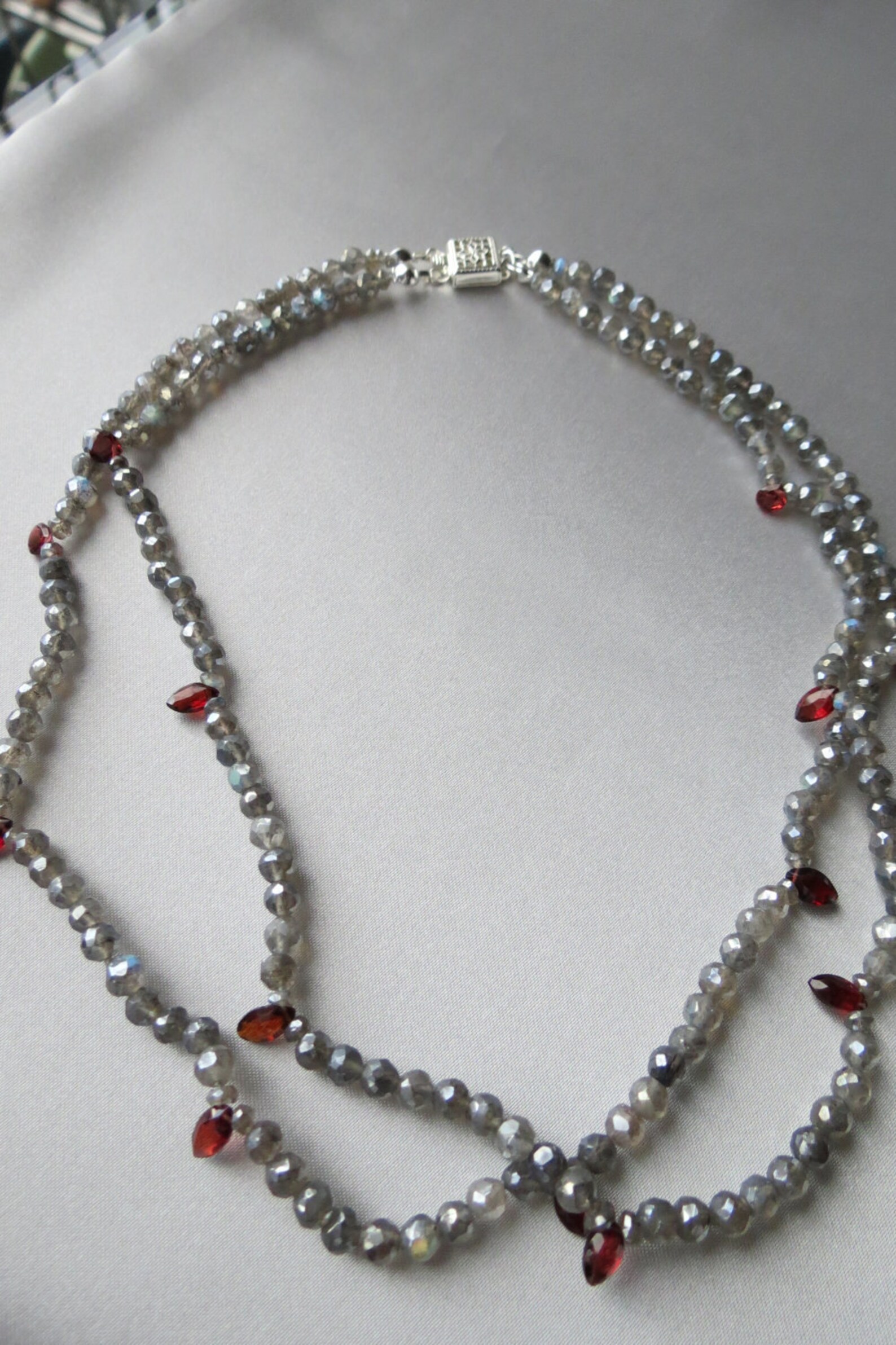 Double Strand Beaded Necklace Etsy