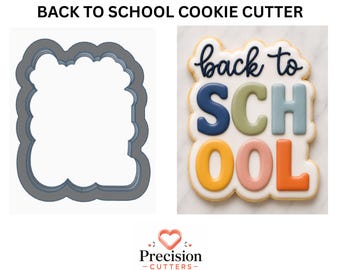 Back To School Plaque Cookie Cutter, Teacher Appreciation, First Day, 3.5 Inch
