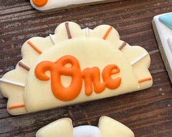 Rising Sun Cookie Cutter, First Birthday Sunshine Theme, Boho Half Sun, 3.5 Inch