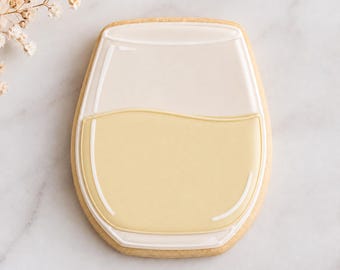 Stemless Wine Glass Cookie Cutter, Girls Night Favor, Bachelorette Party, 3.5 Inch