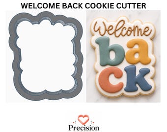 Welcome Back Cookie Cutter, Back To School, Teacher Gift, 3.5 Inch