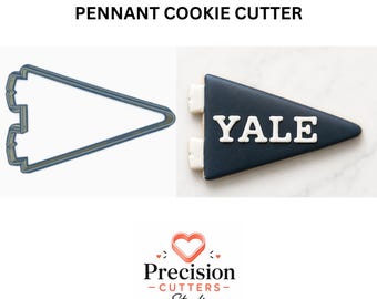 Pennant Cookie Cutter, School Spirit, Graduation Baby Shower, 4 Inch