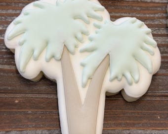 Palm Trees Cookie Cutter, Tropical Summer Beach Vacation, 3.5 Inch